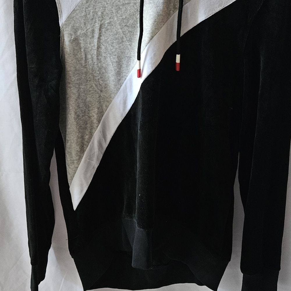 Black and Gray Hoodie with White Accents